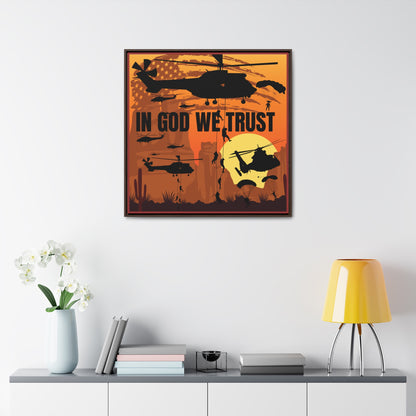 In God We Trust Gallery Canvas Wraps, Square Frame