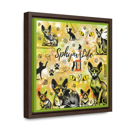 Sphynx Life Gallery Canvas Wraps, Square Frame