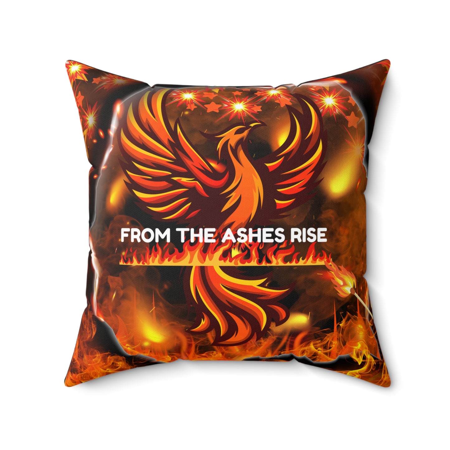 From The Ashes Rise Spun Polyester Square Pillow