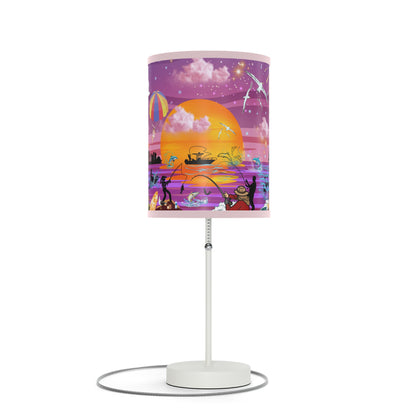 Fishing At Sunset Lamp on a Stand, US|CA plug