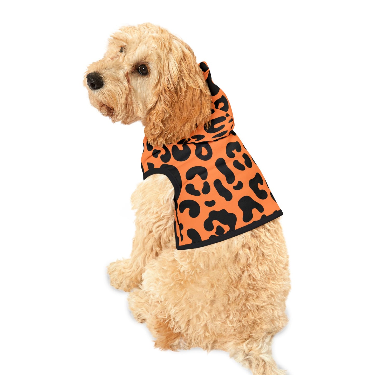 Pet Hoodie Leopard Orange