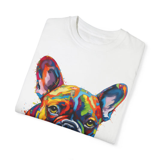 Frenchie In Color 2 Unisex Garment-Dyed T-shirt