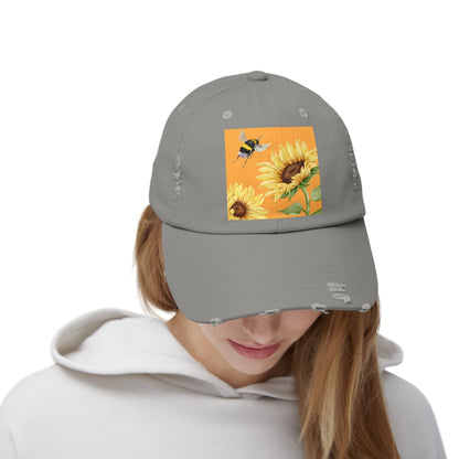 Bee Unisex Distressed Cap