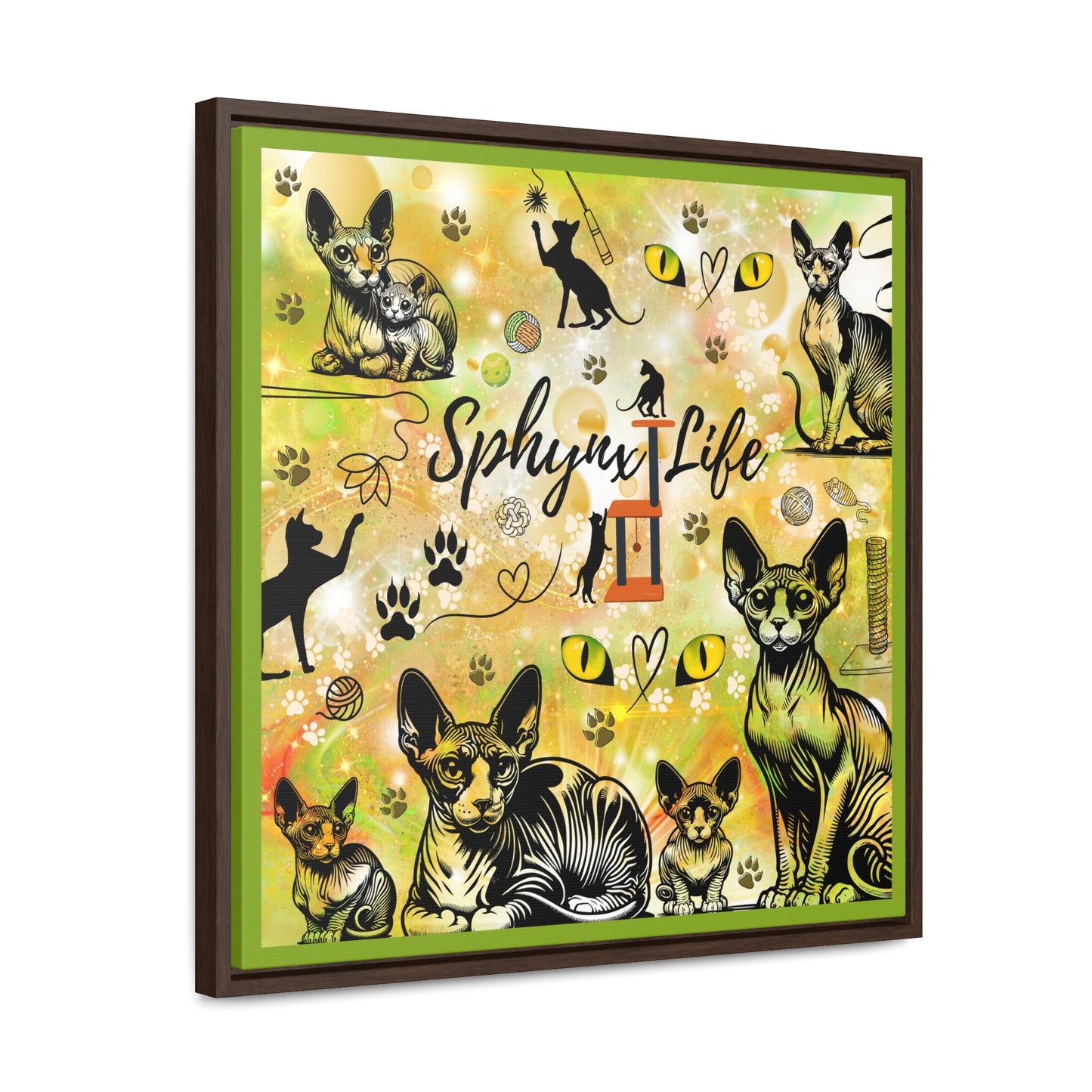 Sphynx Life Gallery Canvas Wraps, Square Frame