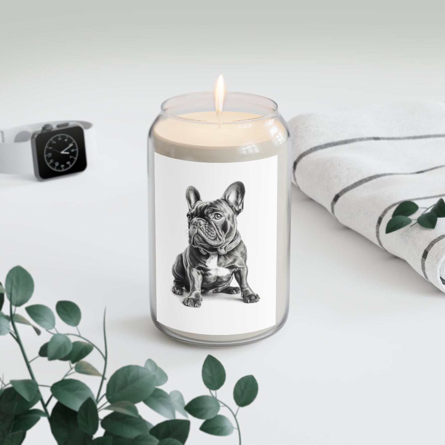 Frenchie Sitting Scented Candle, 13.75oz