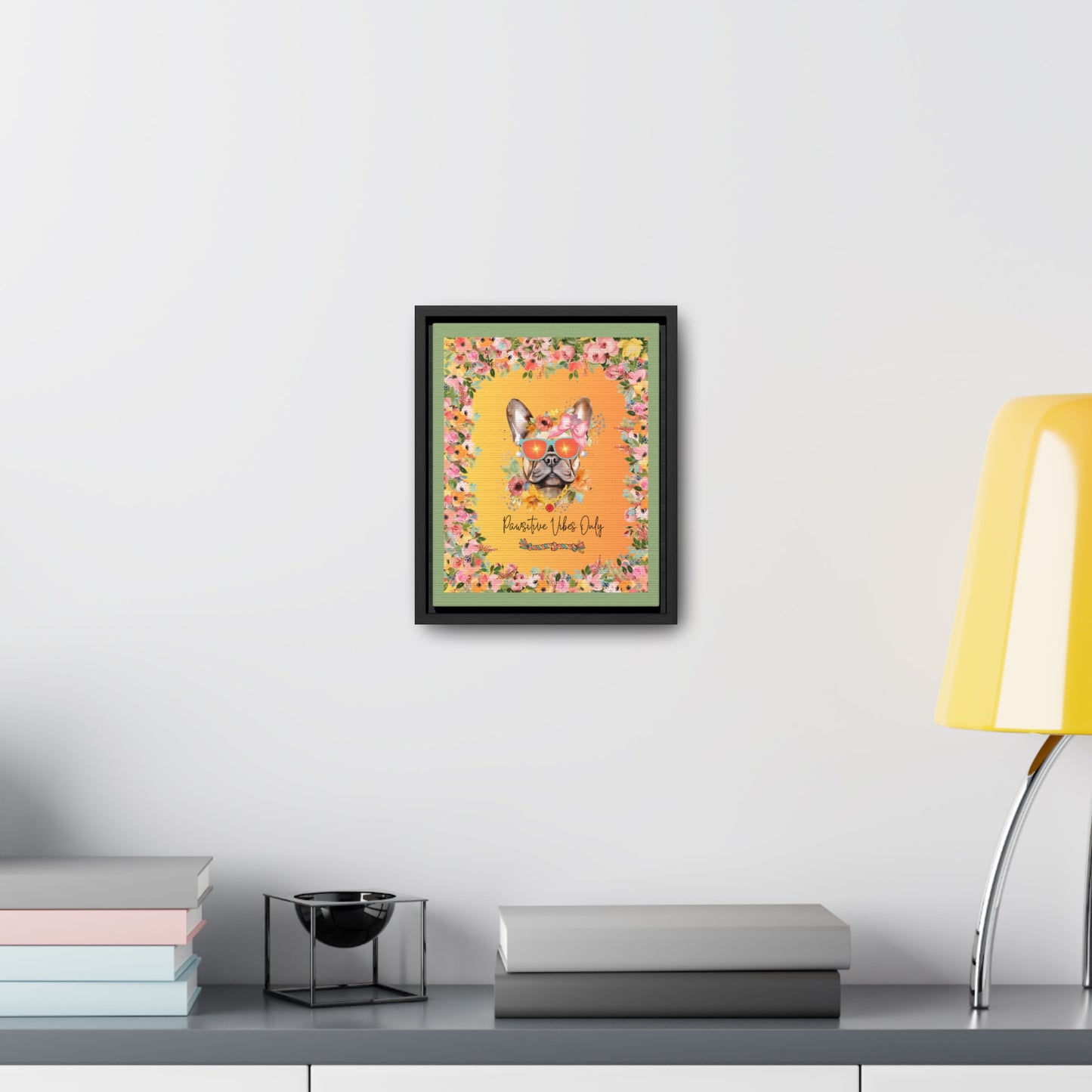 Pawsitive Vibes Only Canvas Wall Art