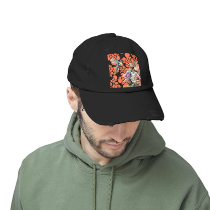 Hummingbird 1 Unisex Distressed Cap