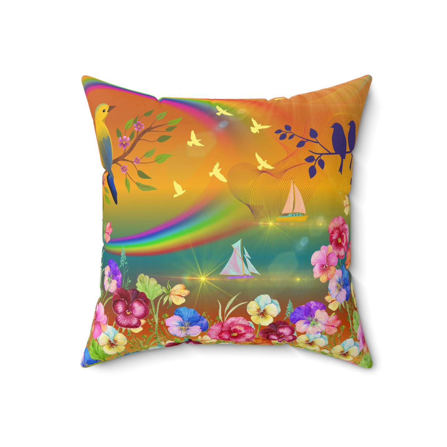 A New Day Spun Polyester Square Pillow