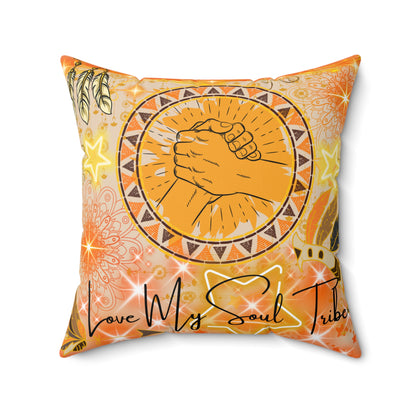 Love My Soul Tribe Spun Polyester Square Pillow