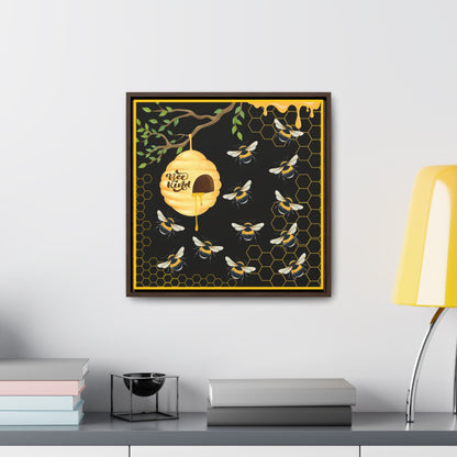 Bee Kind Gallery Canvas Wraps, Square Frame