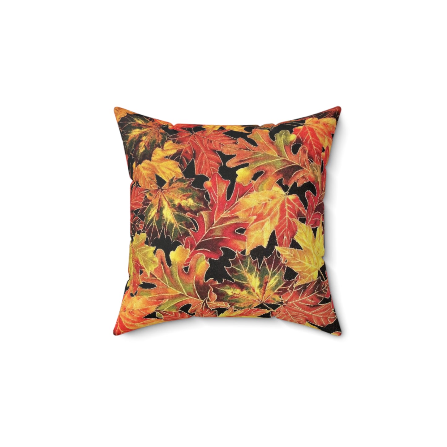 Spun Polyester Square Pillow Fall Leaves