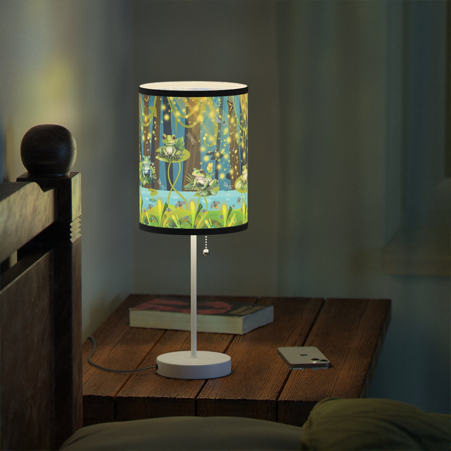 Frogs And Fireflies Lamp on a Stand, US|CA plug