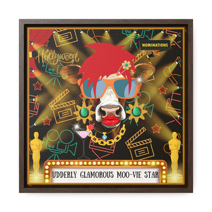 Moo-vie Star Gallery Canvas Wraps, Square Frame