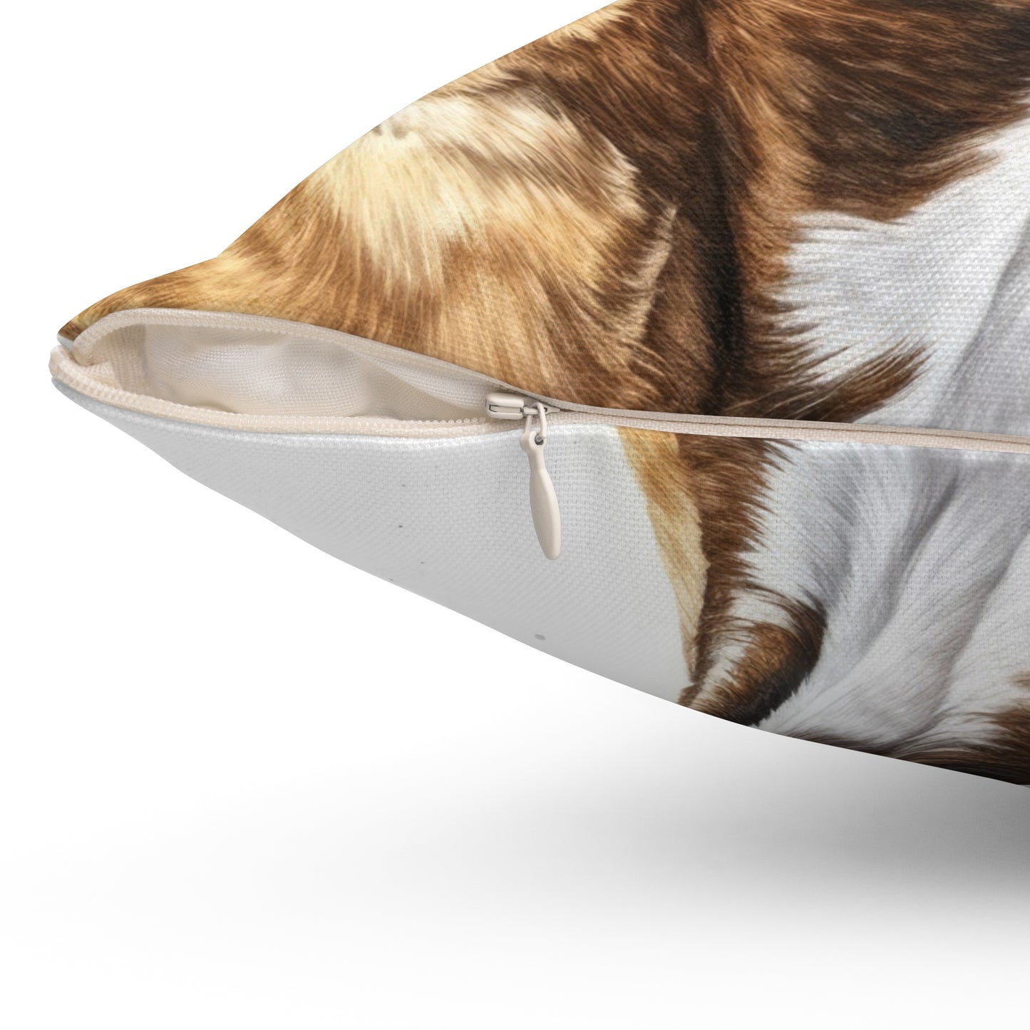 Spun Polyester Square Pillow Frenchie