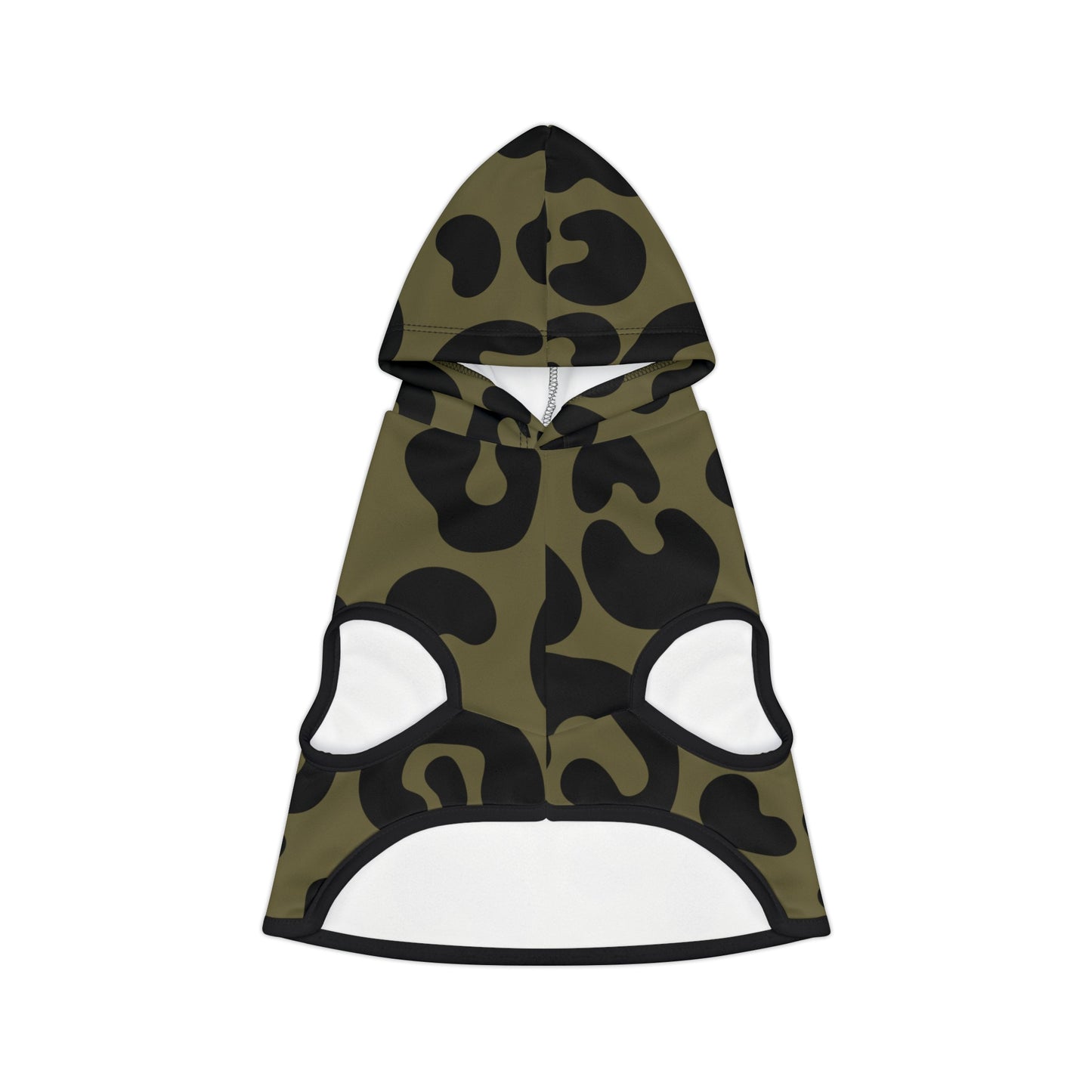 Pet Hoodie Leopard Olive Green