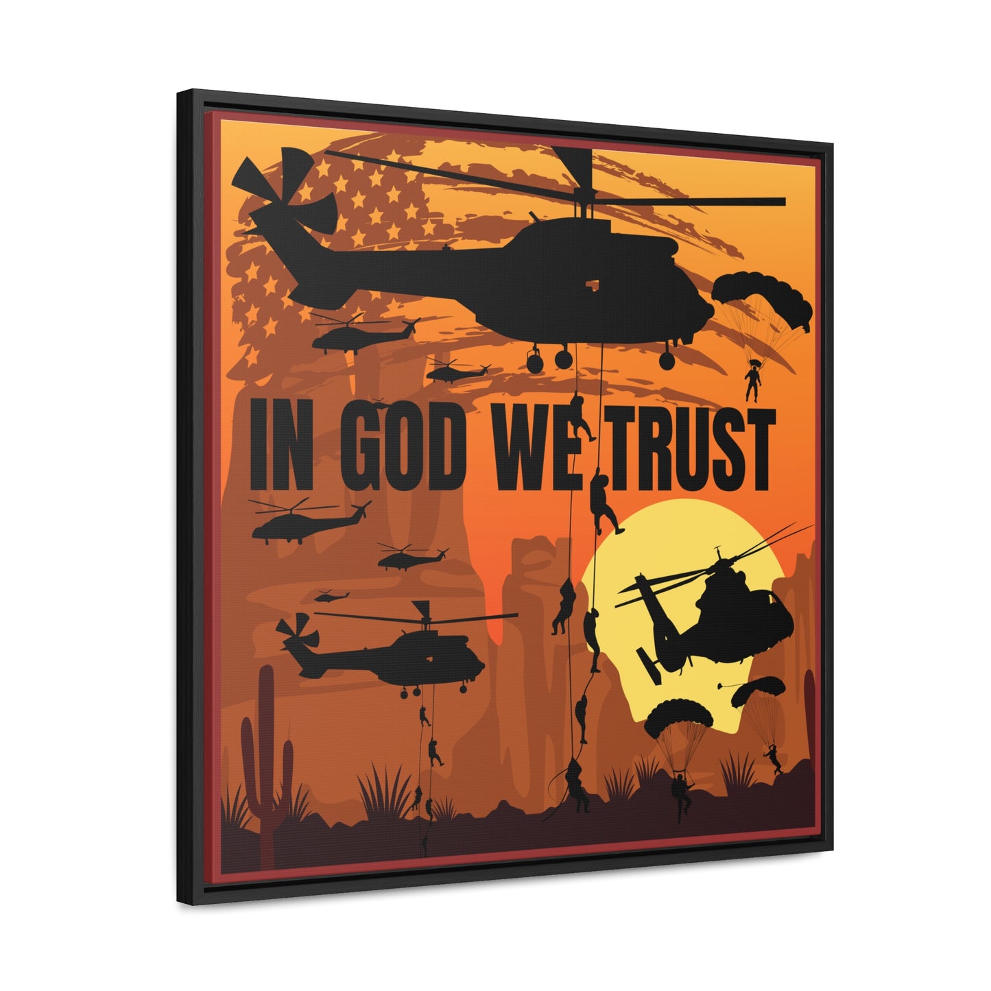 In God We Trust Gallery Canvas Wraps, Square Frame