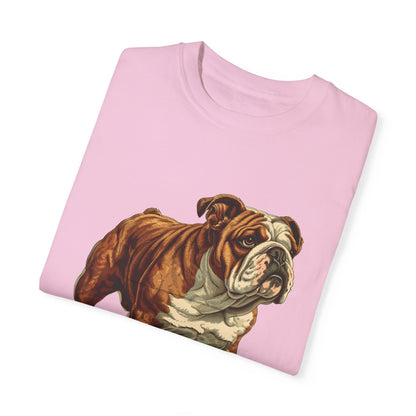 English Bulldog Dad Unisex Garment-Dyed T-shirt