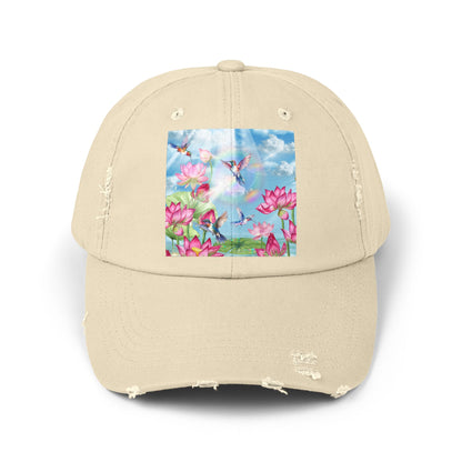 Sipping On Sunshine Unisex Distressed Cap