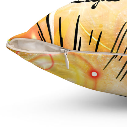 Leave The Light On Spun Polyester Square Pillow