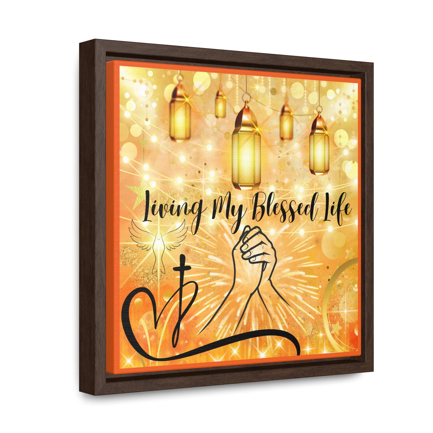 Living My Blessed Life Gallery Canvas Wraps, Square Frame