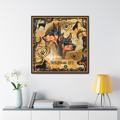 Doberman Life Canvas Wall Art