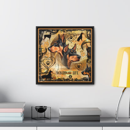 Doberman Life Canvas Wall Art