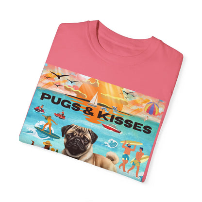 Pugs & Kisses Unisex Garment-Dyed T-shirt