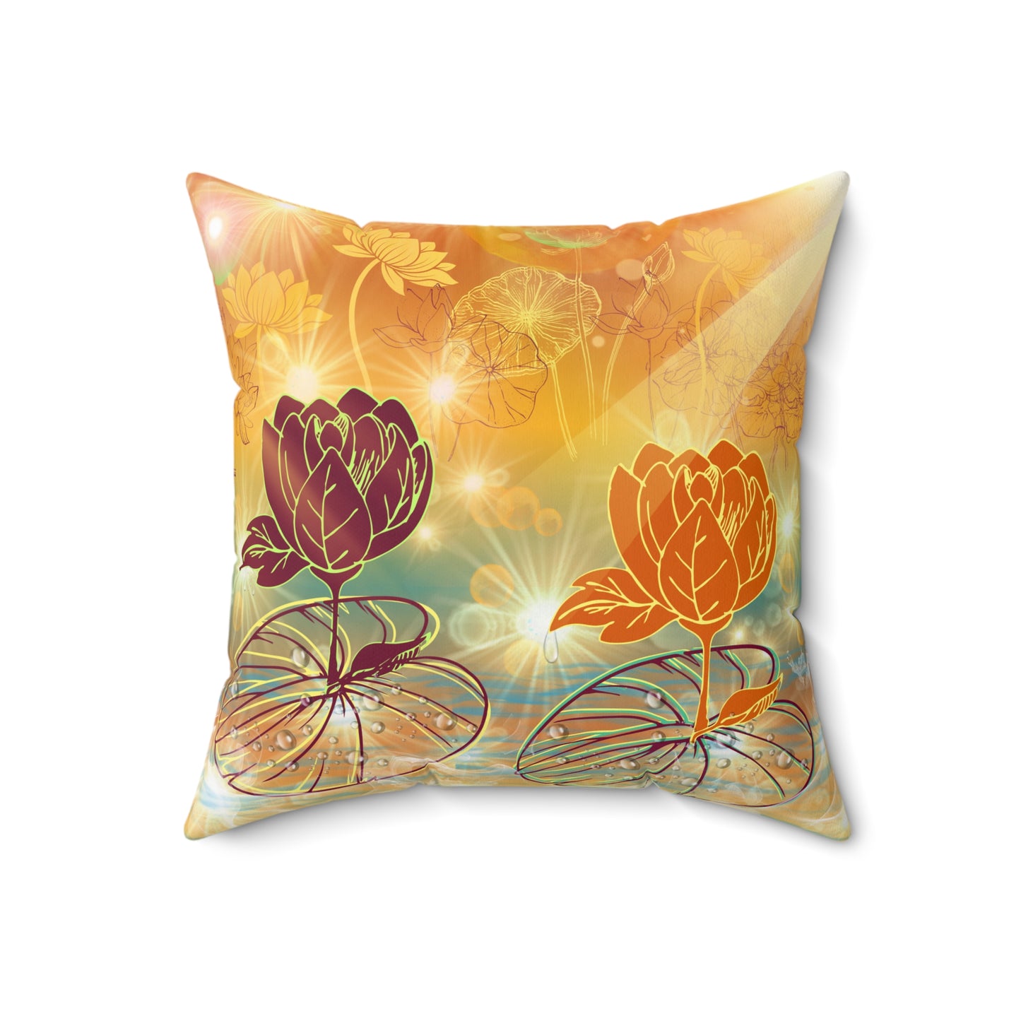 Morning Dew - Spun Polyester Square Pillow