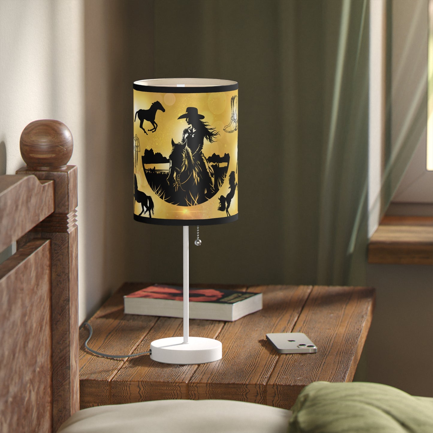 Cowgirl Country Lamp on a Stand, US|CA plug