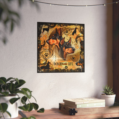 Doberman Life Fine Art Poster