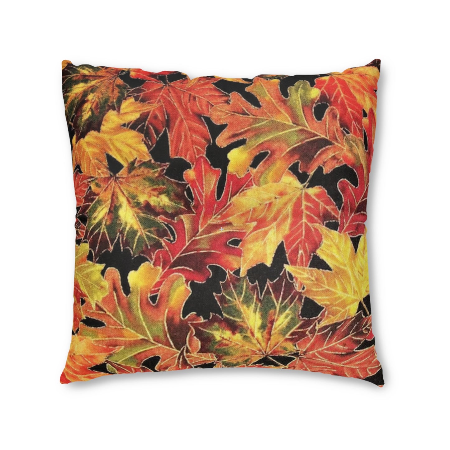 Tufted Floor Pillow, Square Fall Leaves