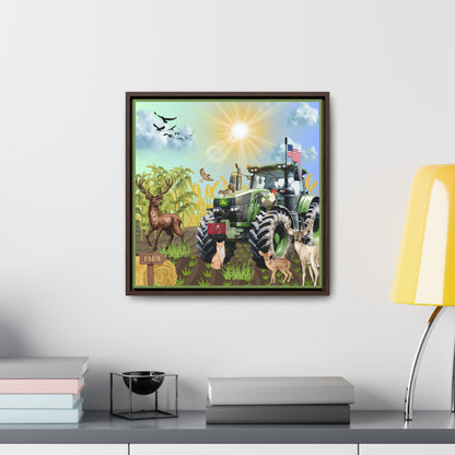 Farming In Florida Buccaneers Gallery Canvas Wraps, Square Frame