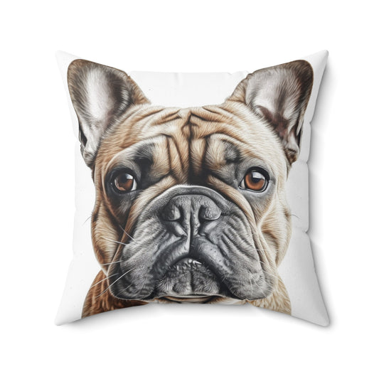 Spun Polyester Square Pillow Frenchie 2