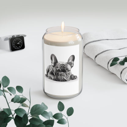 Frenchie Laying Scented Candle, 13.75oz