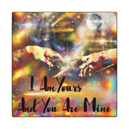 I Am Yours - Romantic Wall Art, Canvas Print, Inspirational Home Decor, Perfect Gift for Couples, Love Art, Anniversary Decoration