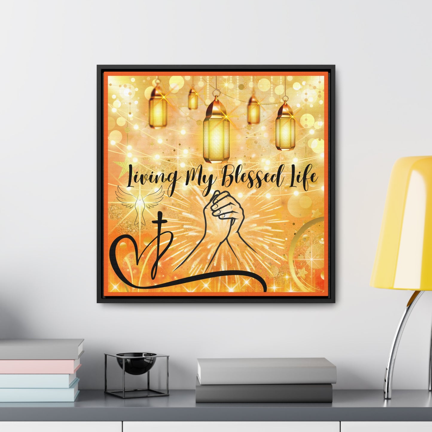 Living My Blessed Life Gallery Canvas Wraps, Square Frame