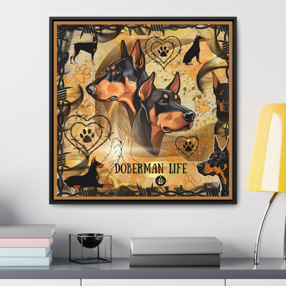 Doberman Life Canvas Wall Art