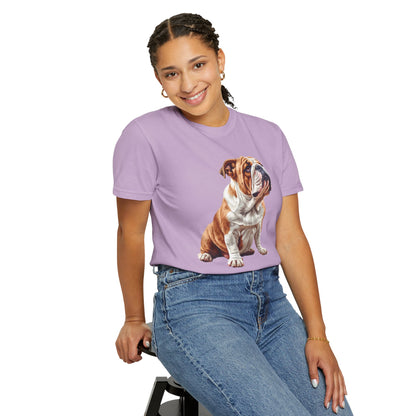 Bulldog Mom Unisex Garment-Dyed T-shirt