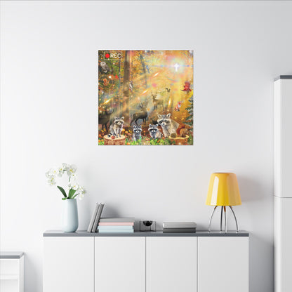 Take A Hike - Nature-Themed Canvas Art, Wildlife Decor, Forest Wall Art, Animal Lovers Canvas, Magical Forest Painting