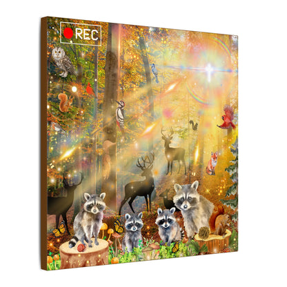 Take A Hike - Nature-Themed Canvas Art, Wildlife Decor, Forest Wall Art, Animal Lovers Canvas, Magical Forest Painting