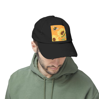 Bee Unisex Distressed Cap