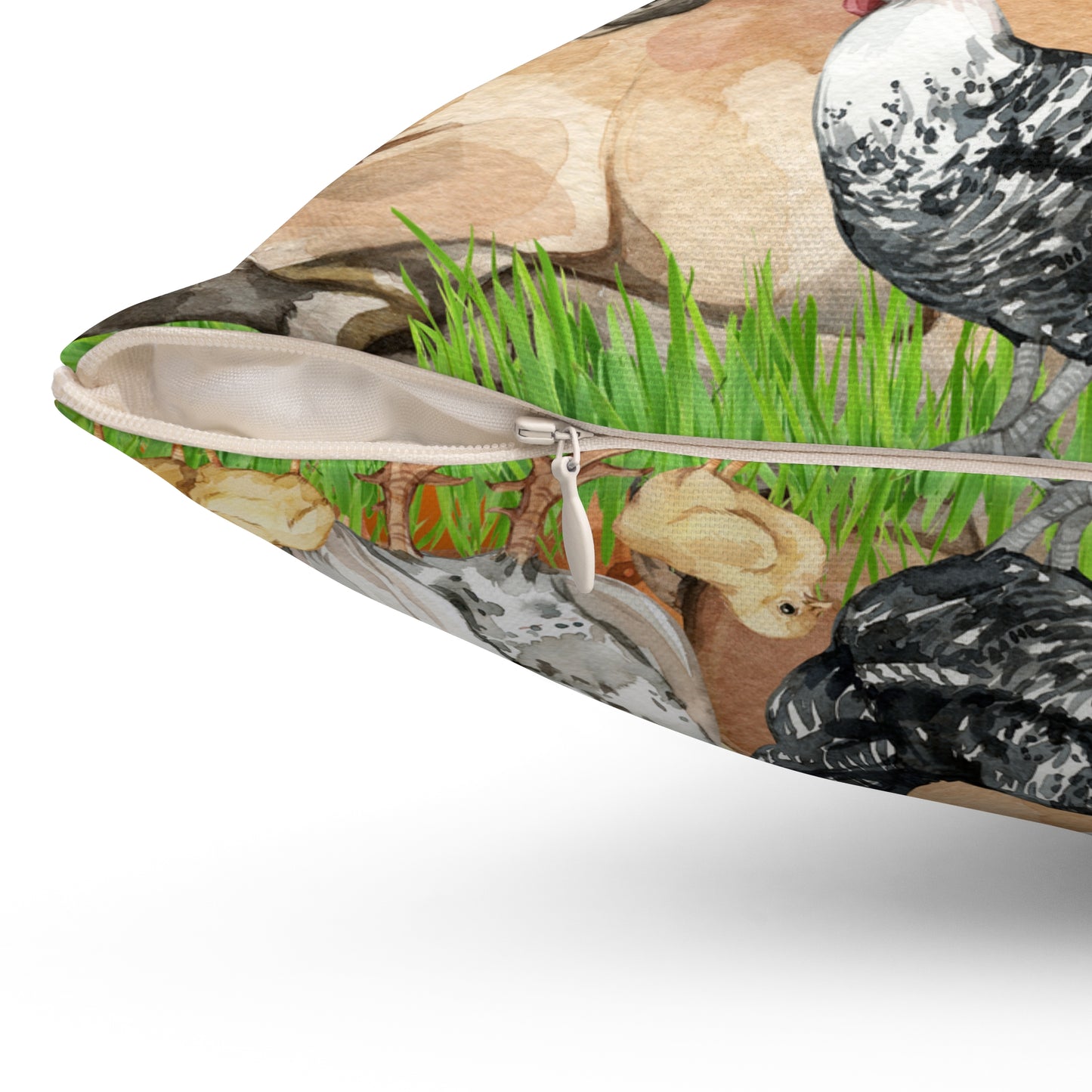 The Farm Spun Polyester Square Pillow