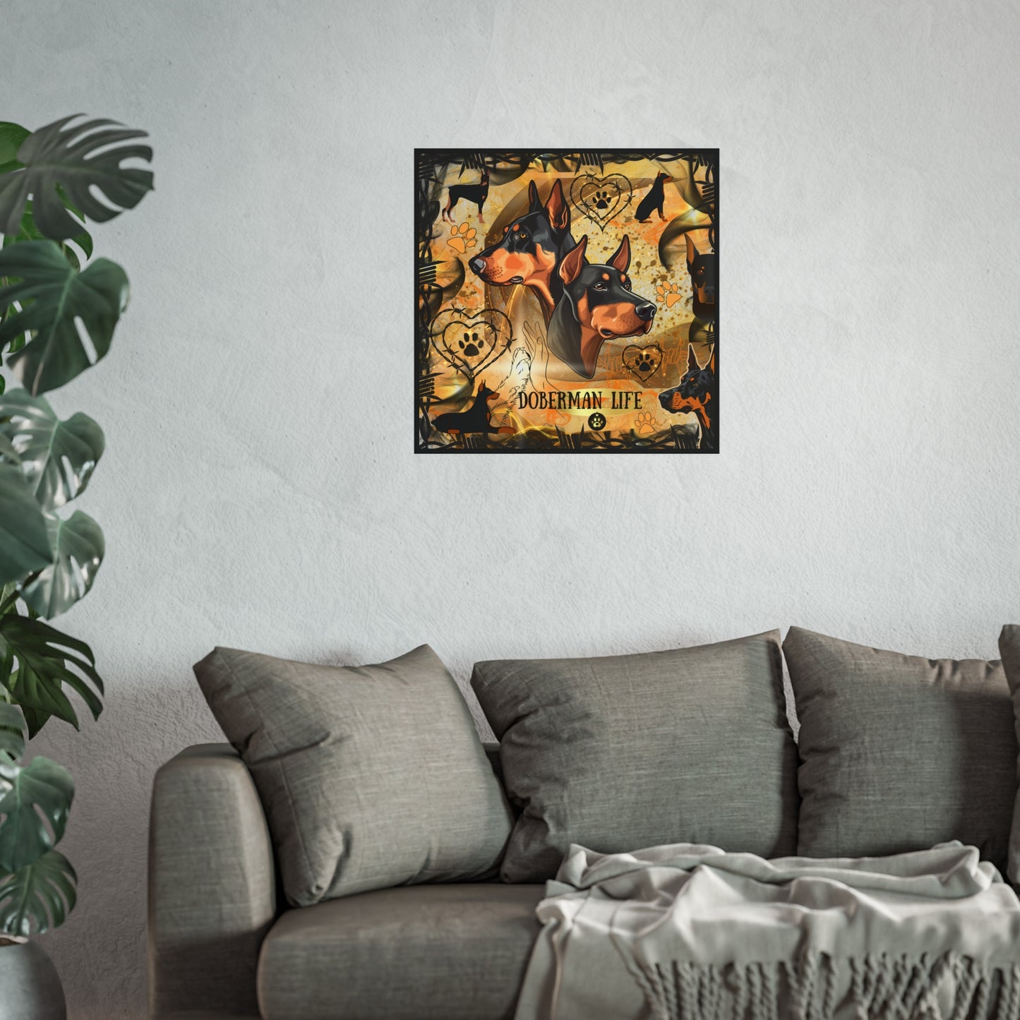 Doberman Life Fine Art Poster