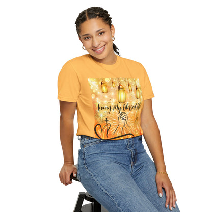 Living My Blessed Life Unisex Garment-Dyed T-shirt
