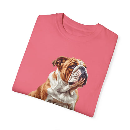 Bulldog Mom Unisex Garment-Dyed T-shirt