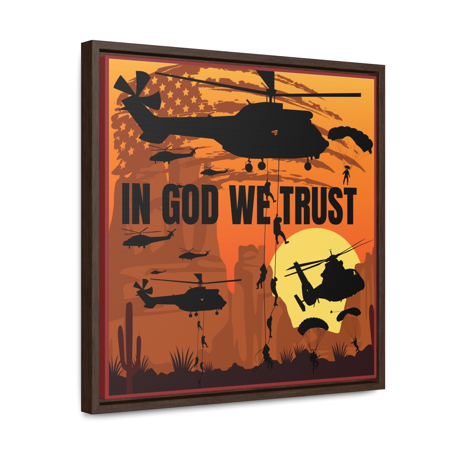 In God We Trust Gallery Canvas Wraps, Square Frame