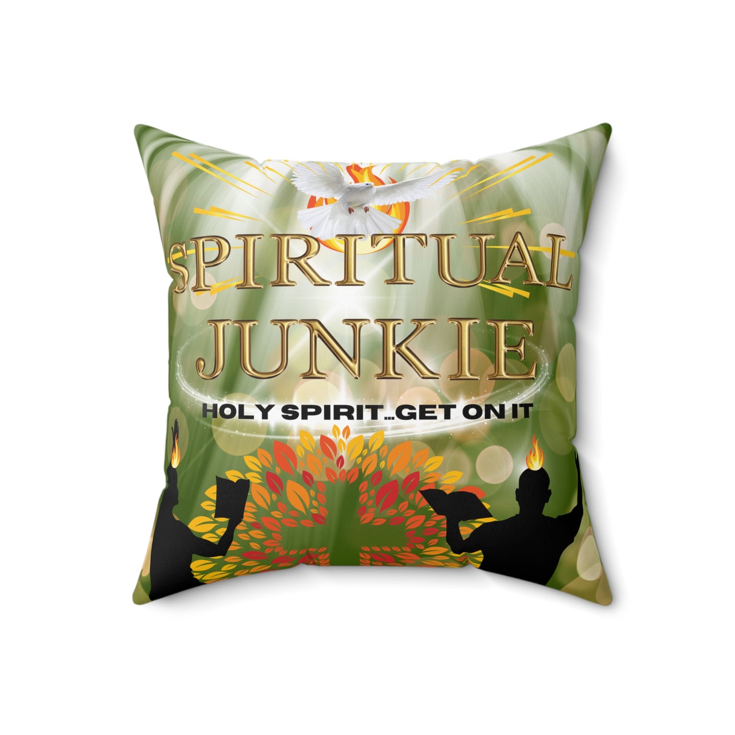 Spiritual Junkie Spun Polyester Square Pillow