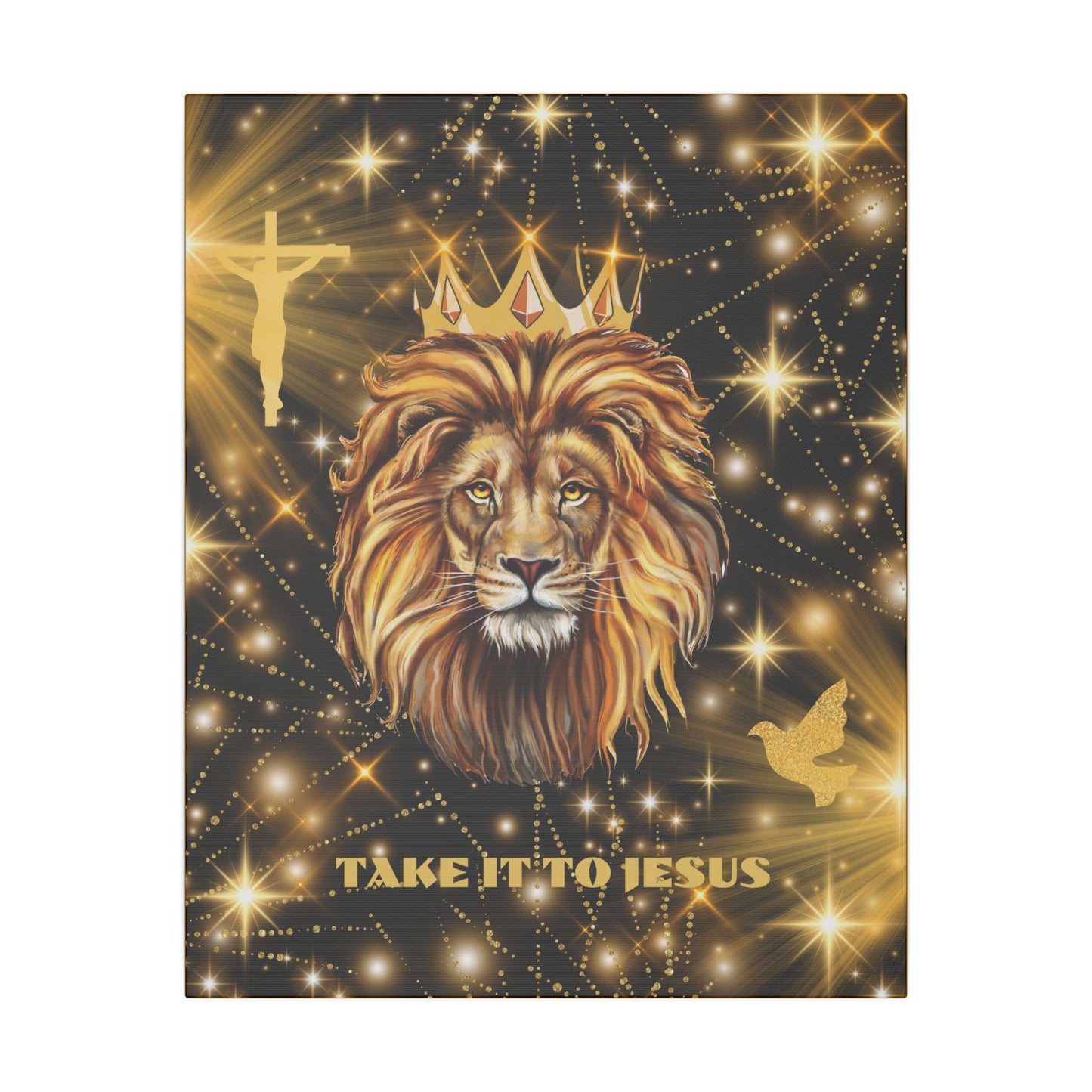 Take It To Jesus- Majestic Lion Canvas Print, Spiritual Wall Art, Take It To Jesus Decor, Faithful Home Decoration, Christian Gift for All Occasions