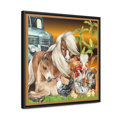 The Farm Gallery Canvas Wraps, Square Frame