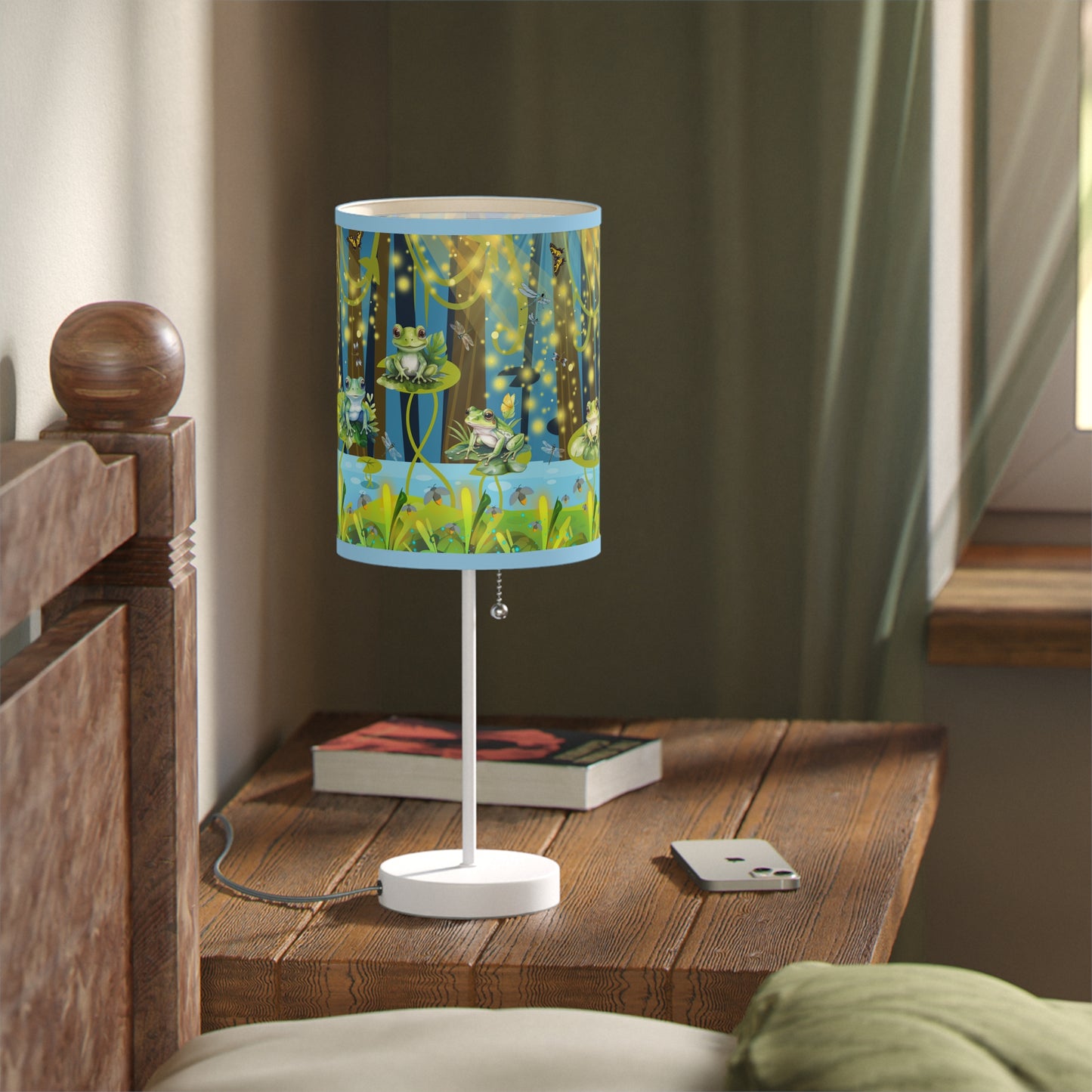 Frogs And Fireflies Lamp on a Stand, US|CA plug